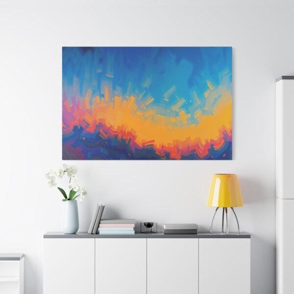 Vibrant Abstract Sunset Canvas Print - Modern Wall Art for Home Decor - Image 5