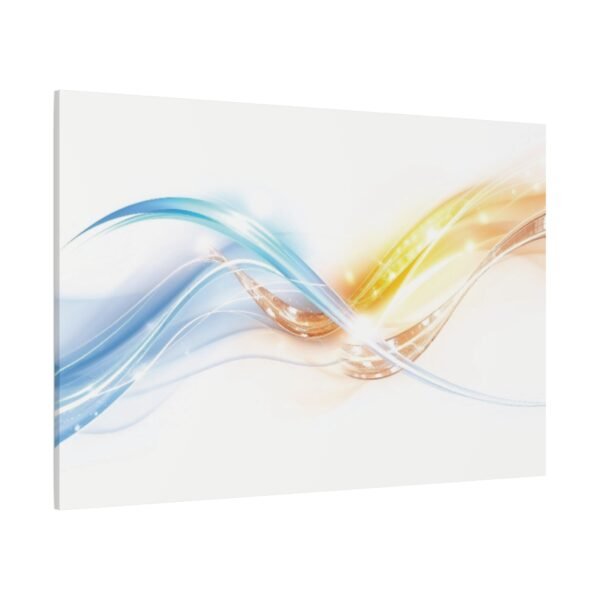 Abstract Blue and Orange Wave Canvas Print - Modern Wall Art for Home and Office Decor - Image 4