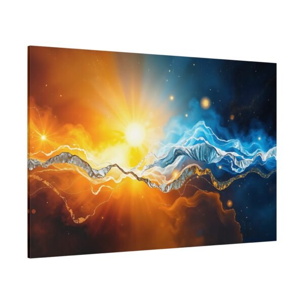 Contemplative Celestial Landscape Canvas Art - Inspiring Balance - Image 4