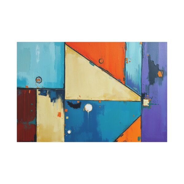 Abstract Geometric Canvas Print - Modern Art with Bold Colors and Shapes - Image 3