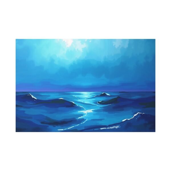 Moonlit Ocean Serenity Canvas Print - Image 3