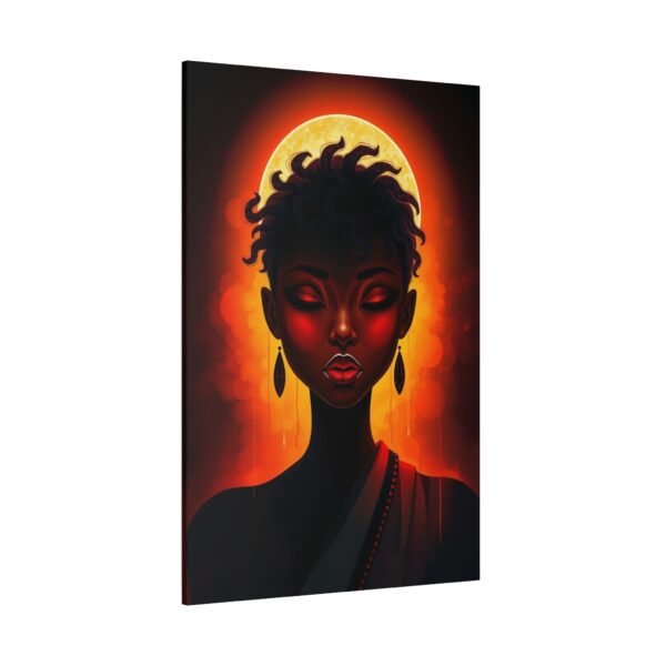 African Silhouette Wall Art Canvas Print - Abstract Sun and Shadow Design - Image 4