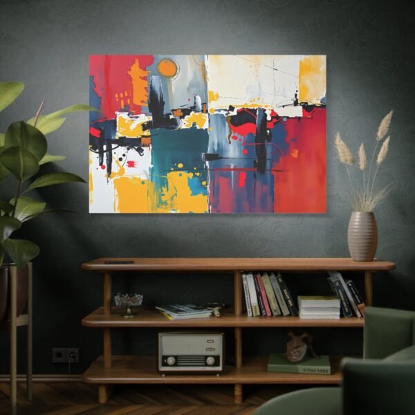 Vibrant Abstract Canvas Print - Modern Art with Bold Colors and Dynamic Shapes - Image 5