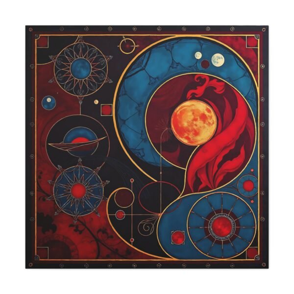 Contemplative Cosmic Canvas Art - Inspiring Mystical Wall Decor - Image 3