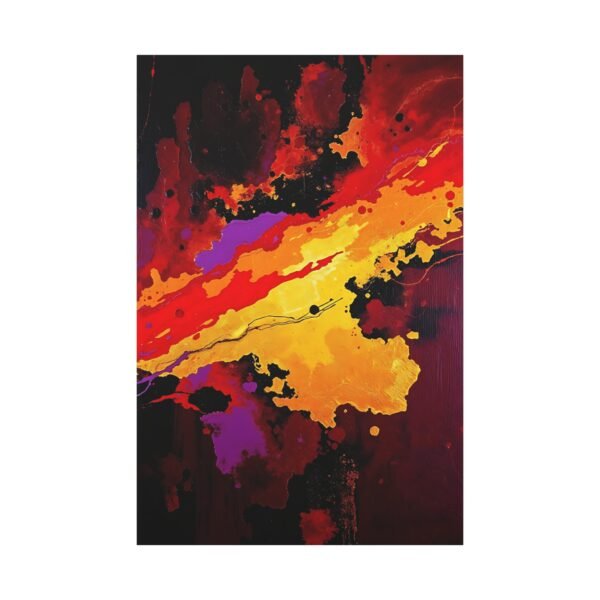 Dramatic Abstract Expressionism Canvas Print - Intense Modern Art - Image 3