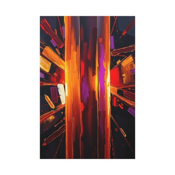 Dynamic Abstract Cityscape Canvas Print - Modern Urban Wall Decor - Image 3