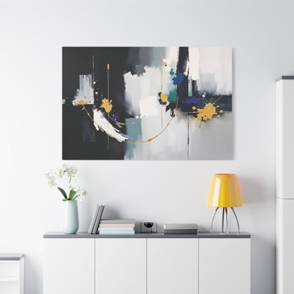 Abstract Modern Canvas Art Print with Bold Colors and Dynamic Shapes - Image 2