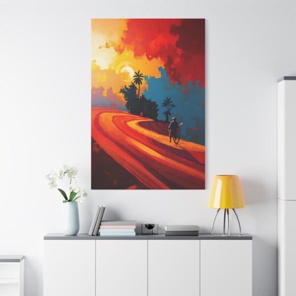 Serene Sunset Road Canvas Art - Inspiring Travel Wall Decor - Image 2