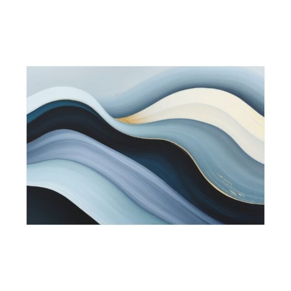 Abstract Wave Art: Serene Ocean-Inspired Wall Decor Canvas Print - Image 3
