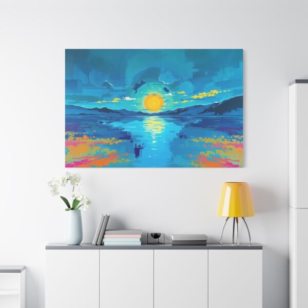 Vibrant Sunset Canvas Art | Stretched Wall Decor for Brightening Spaces - Image 2