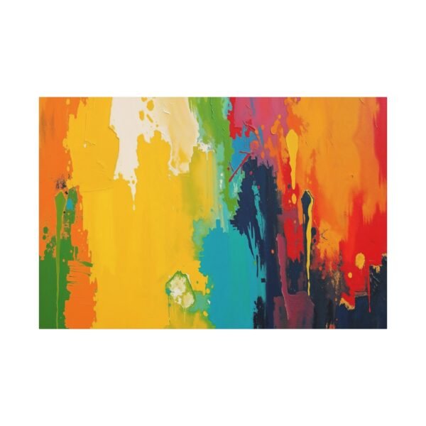 Vibrant Abstract Art: A Symphony of Colors and Textures Canvas Print - Image 3