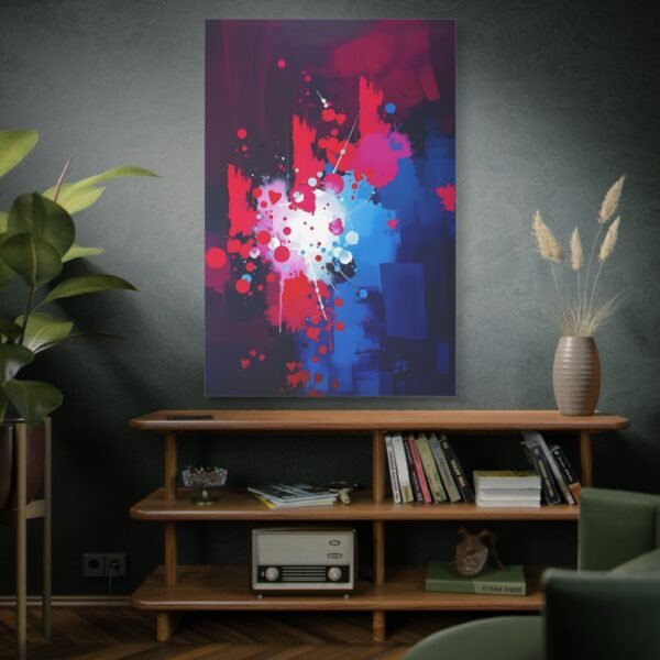 Passionate Abstract Hearts Canvas Print - Expressive Romantic Wall Decor - Image 5