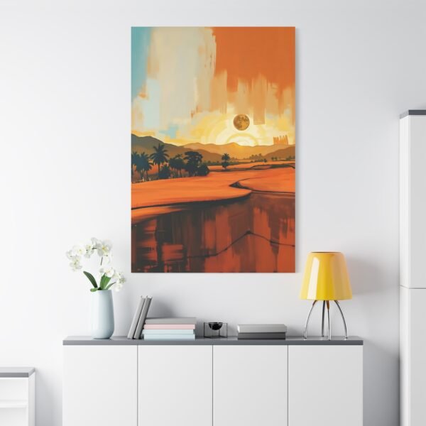 Golden Sunset Landscape Canvas Art - Calm and Peaceful Wall Decor - Image 2