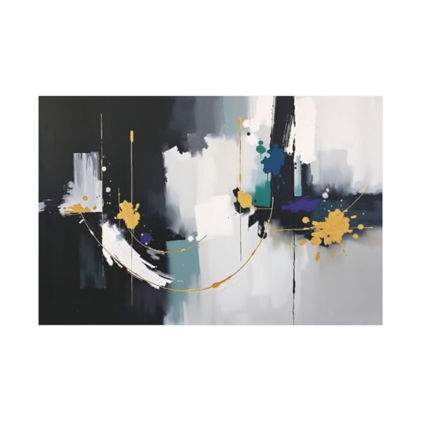 Abstract Modern Canvas Art Print with Bold Colors and Dynamic Shapes - Image 3