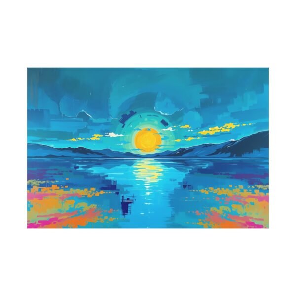 Vibrant Sunset Canvas Art | Stretched Wall Decor for Brightening Spaces - Image 3