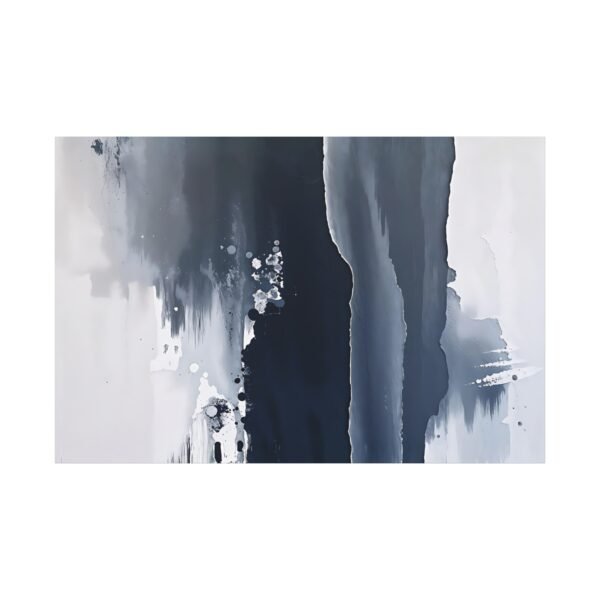 Abstract Monochrome Canvas Print - Modern Black, White, and Gray Wall Art - Image 4