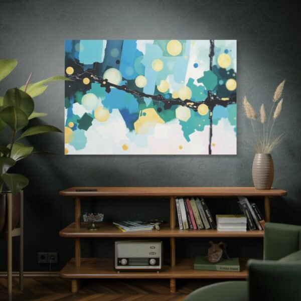 Vibrant Abstract Art with Geometric Shapes and Bold Colors Canvas Art Print - Image 5