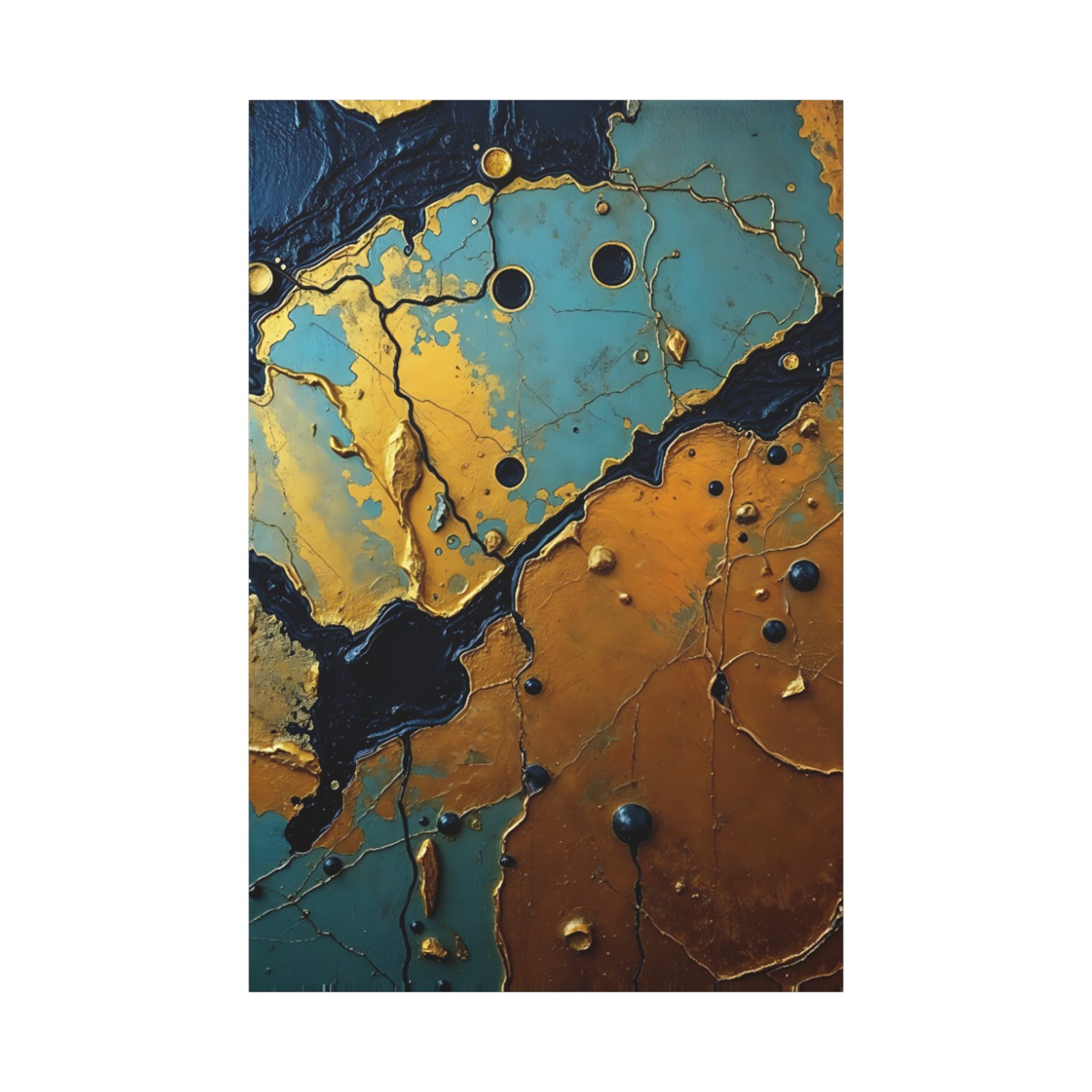 Textured Earth Tone Canvas Art - Calm and Contemplative Wall Decor - Image 3