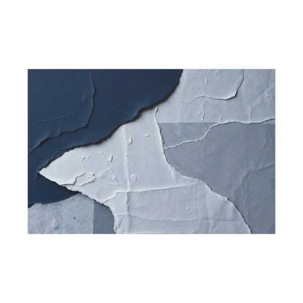 Abstract Textured Wall Art in Shades of Blue and White - Modern Decor Canvas Print - Image 3