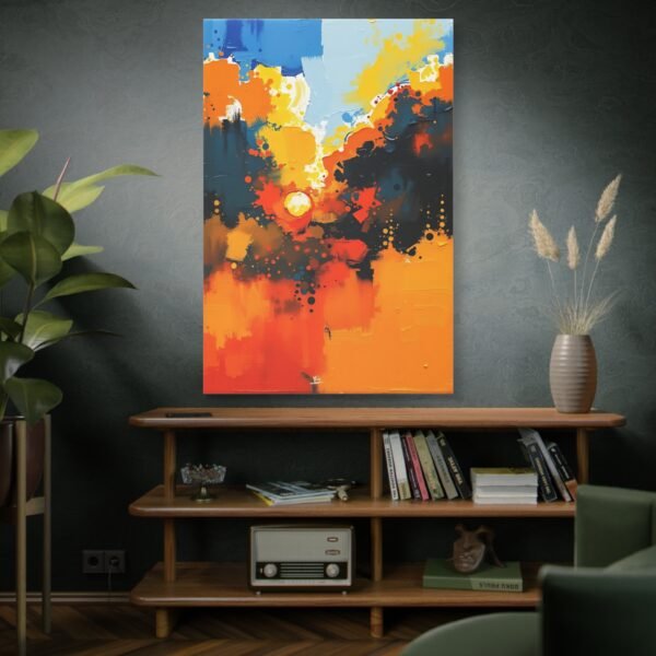 Energetic Abstract Expressionism Canvas Print - Dynamic Modern Art - Image 5