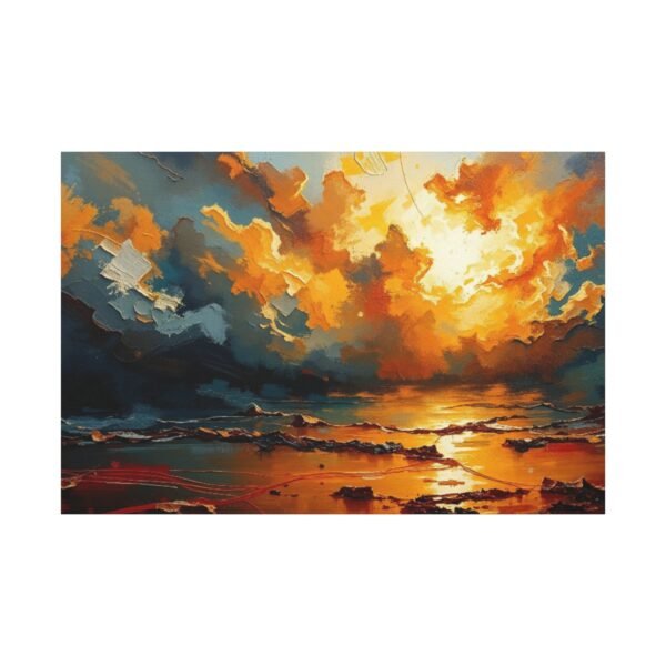 Canvas Art Print - Ocean Sunset Abstract - Image 3