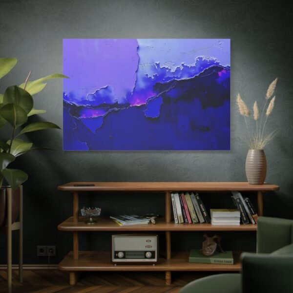 Navy Nightfall: Theatrical Light Canvas Art Digital Print - Image 5
