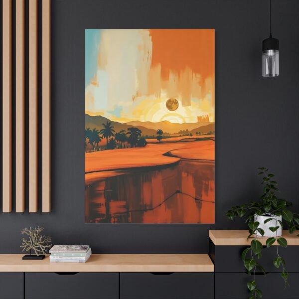 Golden Sunset Landscape Canvas Art - Calm and Peaceful Wall Decor - Image 5