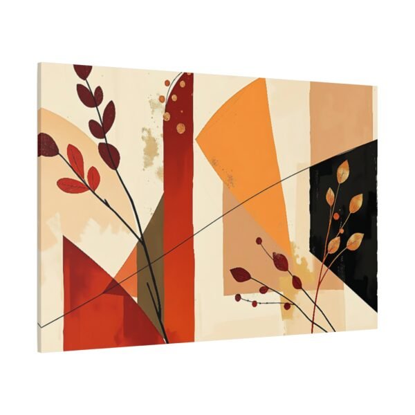 Abstract Autumn Leaves Canvas Print - Modern Geometric Wall Art - Image 4