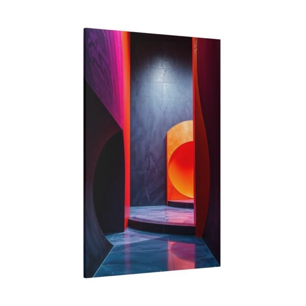 Abstract Geometric Wall Art Canvas - Modern Colorful Architectural Design - Image 4
