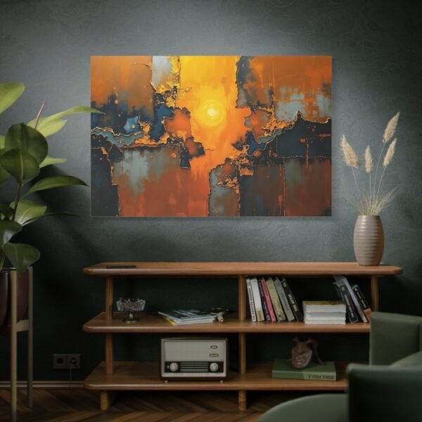 Golden Glow Cinematic Canvas Art Print- Radiant Elegance for Your Space - Image 5