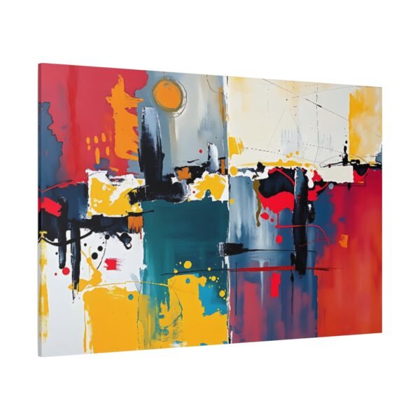 Vibrant Abstract Canvas Print - Modern Art with Bold Colors and Dynamic Shapes - Image 4