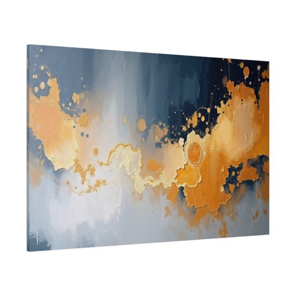Captivating Abstract Art with Blue and Orange Palette - Modern Wall Print - Image 5