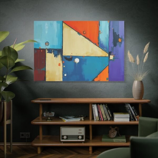 Abstract Geometric Canvas Print - Modern Art with Bold Colors and Shapes - Image 5